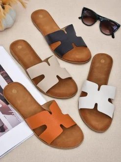 Clearance Damskie klapki na płaskiej podeszwie Casual Style Klapki Płaskie