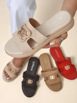 Best Damskie klapki na płaskiej podeszwie ChicStep Klapki Płaskie