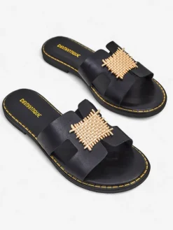 Online Damskie klapki z ozdobą Crattes Ugc|Klapki Płaskie