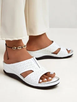 Damskie klapki na grubszej podeszwie Nova Step Klapki Płaskie