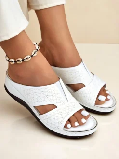 Damskie klapki na grubszej podeszwie Nova Step Klapki Płaskie