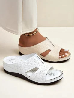 Damskie klapki na grubszej podeszwie Nova Step Klapki Płaskie