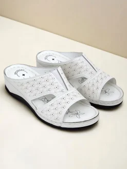 Damskie klapki na grubszej podeszwie Nova Step Klapki Płaskie