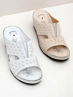 Damskie klapki na grubszej podeszwie Nova Step Klapki Płaskie