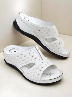 Damskie klapki na grubszej podeszwie Nova Step Klapki Płaskie