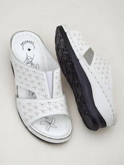 Damskie klapki na grubszej podeszwie Nova Step Klapki Płaskie