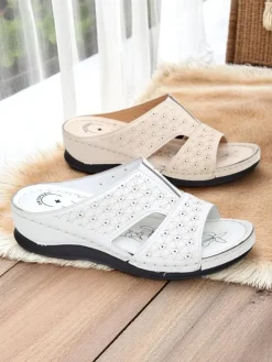 Damskie klapki na grubszej podeszwie Nova Step Klapki Płaskie