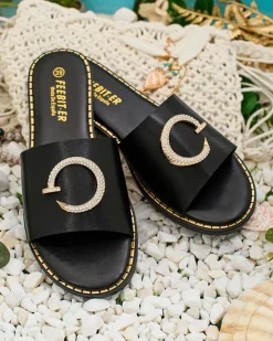 New Damskie klapki na płaskiej podeszwie Omerta Klapki Płaskie