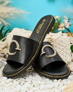 New Damskie klapki na płaskiej podeszwie Omerta Klapki Płaskie