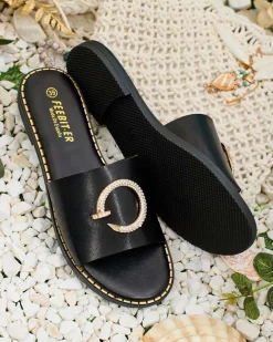 New Damskie klapki na płaskiej podeszwie Omerta Klapki Płaskie