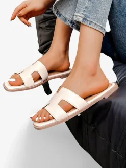 Discount Damskie klapki na płaskiej podeszwie Eval Klapki Płaskie