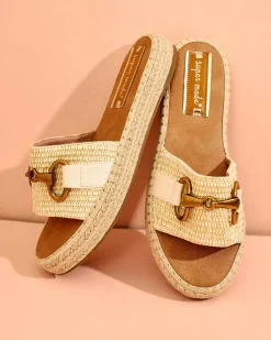 Online Damskie klapki z ozdobnym wzorem Abic Klapki Płaskie