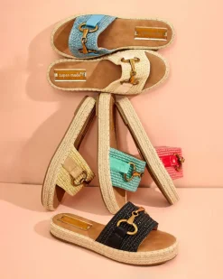 Online Damskie klapki z ozdobnym wzorem Abic Klapki Płaskie