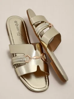 Best Damskie klapki na płaskiej podeszwie Lina Klapki Płaskie