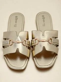 Best Damskie klapki na płaskiej podeszwie Lina Klapki Płaskie