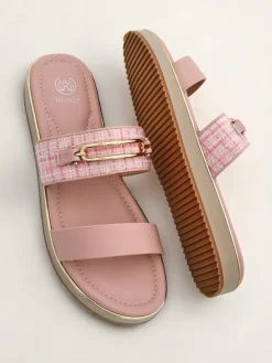 Clearance Damskie klapki na płaskiej podeszwie Mamma Klapki Płaskie