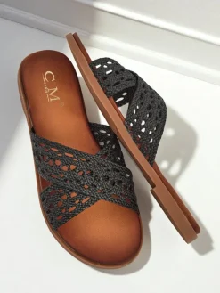 New Damskie klapki na płaskiej podeszwie Ella Brooke Klapki Płaskie