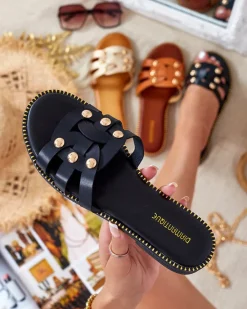 Discount Damskie klapki na płaskiej podeszwie Erole Klapki Płaskie