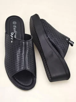 New Damskie klapki na koturnie Luna Wedge Klapki Na Obcasie