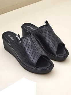 New Damskie klapki na koturnie Luna Wedge Klapki Na Obcasie