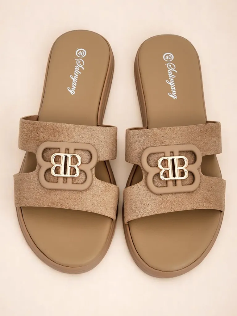 Sale Damskie klapki na płaskiej podeszwie ChicStep Klapki Płaskie