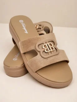 Sale Damskie klapki na płaskiej podeszwie ChicStep Klapki Płaskie