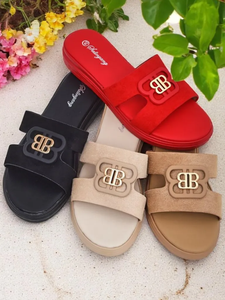 Sale Damskie klapki na płaskiej podeszwie ChicStep Klapki Płaskie