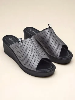 Online Damskie klapki na koturnie Luna Wedge Klapki Na Obcasie