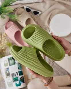 Clearance Damskie klapki gumowe Magged Klapki Płaskie