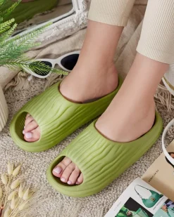 Clearance Damskie klapki gumowe Magged Klapki Płaskie