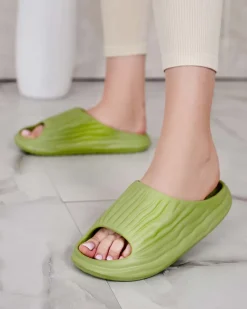 Clearance Damskie klapki gumowe Magged Klapki Płaskie