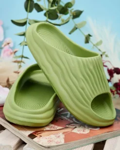 Clearance Damskie klapki gumowe Magged Klapki Płaskie