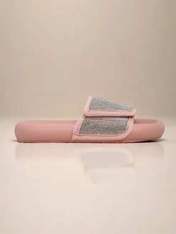 Clearance Damskie klapki na płaskiej podeszwie Sparkle Step Klapki Płaskie