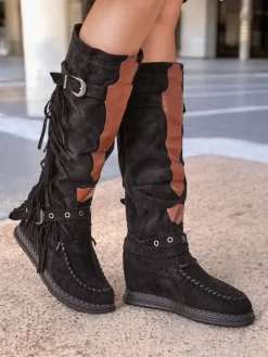 Discount Damskie kozaki na koturnie Geroses Kozaki Na Obcasie|Kozaki Z Ociepleniem