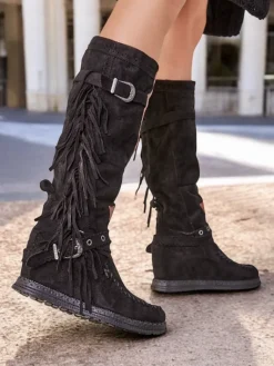 Discount Damskie kozaki na koturnie Geroses Kozaki Na Obcasie|Kozaki Z Ociepleniem