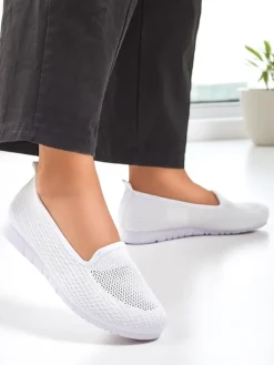 Discount Damskie materiałowe mokasyny Caerit Mokasyny Na Płaskiej Podeszwie