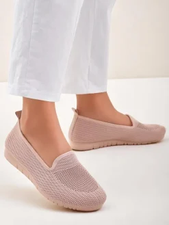 Sale Damskie materiałowe mokasyny Caerit Mokasyny Na Płaskiej Podeszwie