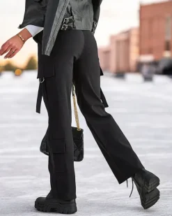 Best Damskie materiałowe spodnie typu bojówki Spodnie Cargo|Spodnie Materiałowe