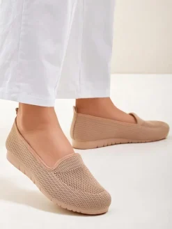 Discount Damskie materiałowe mokasyny Caerit Mokasyny Na Płaskiej Podeszwie