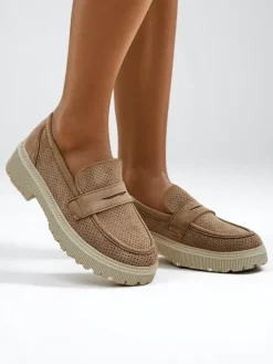 Discount Damskie mokasyny eko zamszowe Dunes Mokasyny Na Płaskiej Podeszwie