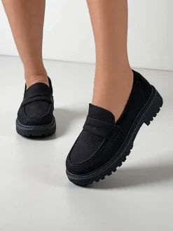 Clearance Damskie mokasyny eko zamszowe Dunes Mokasyny Na Płaskiej Podeszwie