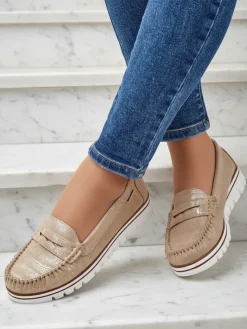 New Damskie mokasyny eko zamszowe Bellisse Mokasyny Na Płaskiej Podeszwie