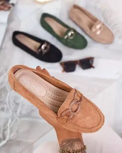 Hot Damskie mokasyny w kolorze z łańcuszkiem Lertika Espadryle Płaskie