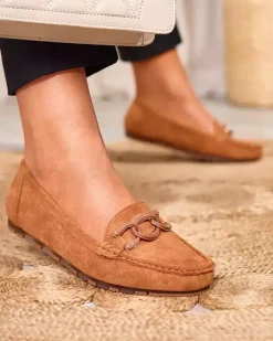 Hot Damskie mokasyny w kolorze z łańcuszkiem Lertika Espadryle Płaskie