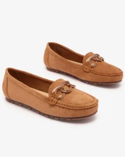 Hot Damskie mokasyny w kolorze z łańcuszkiem Lertika Espadryle Płaskie