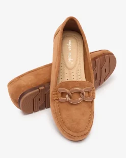 Hot Damskie mokasyny w kolorze z łańcuszkiem Lertika Espadryle Płaskie