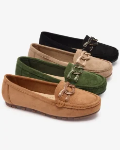 Hot Damskie mokasyny w kolorze z łańcuszkiem Lertika Espadryle Płaskie