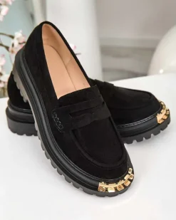 Sale Damskie mokasyny eko zamszowe Retillum Półbuty|Mokasyny Na Płaskiej Podeszwie