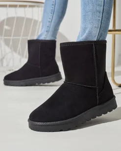 Outlet Damskie ocieplane eko-zamszowe buty a'la śniegowce w m kolorze Xetik Śniegowce