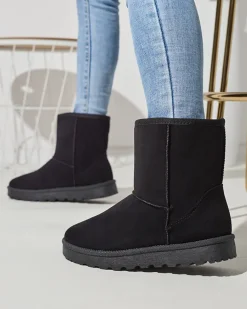 Outlet Damskie ocieplane eko-zamszowe buty a'la śniegowce w m kolorze Xetik Śniegowce